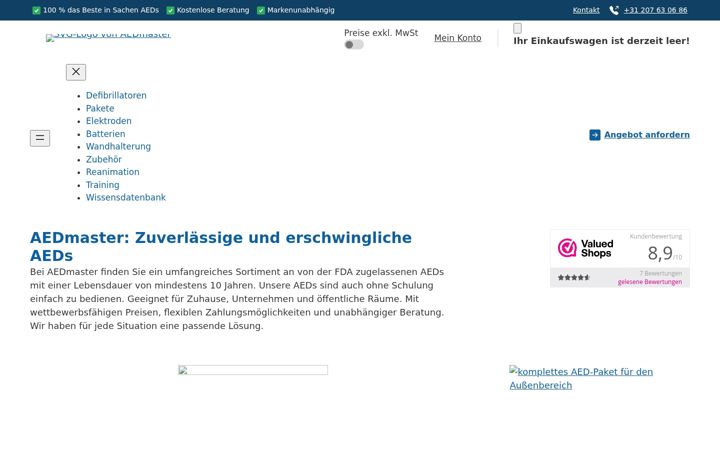 Screenshot of aedmaster.de