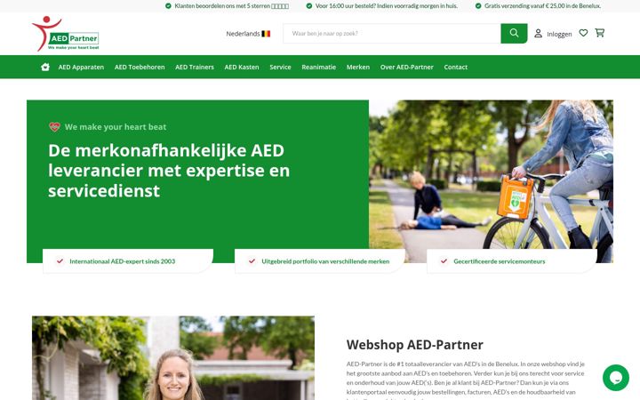Screenshot of aedpartner.be
