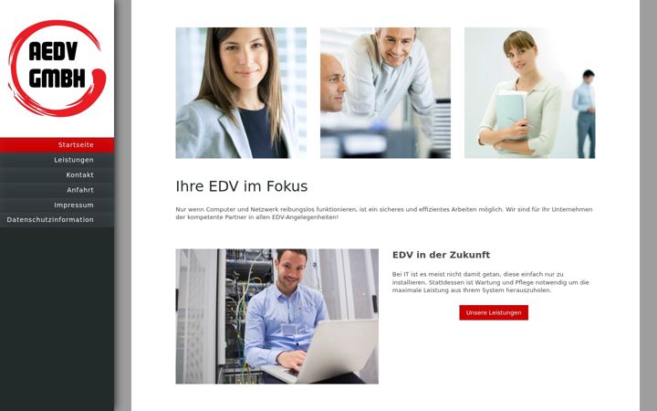 Screenshot of aedv.saarland