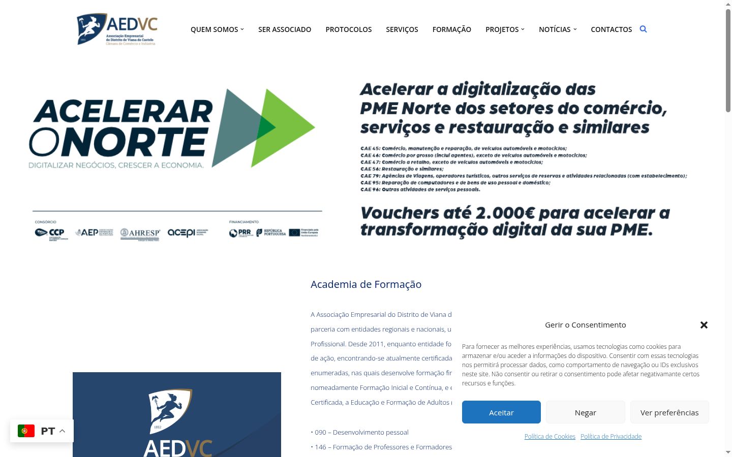 Capture d'écran de la bannière de consentement affichée avant toute interaction