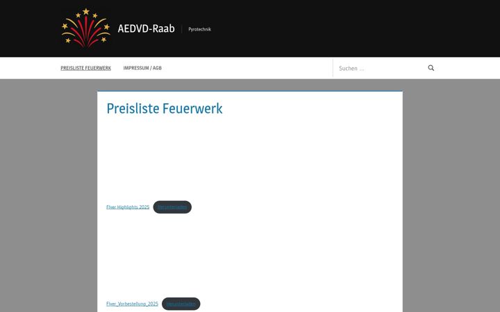 Skjámynd af aedvd-raab.de