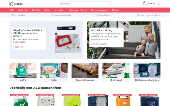Screenshot of aedwinkel.be