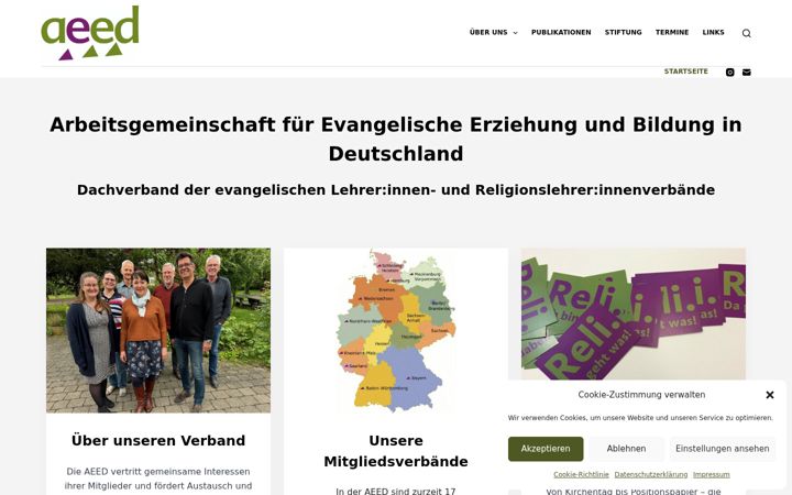 Screenshot of aeed.de