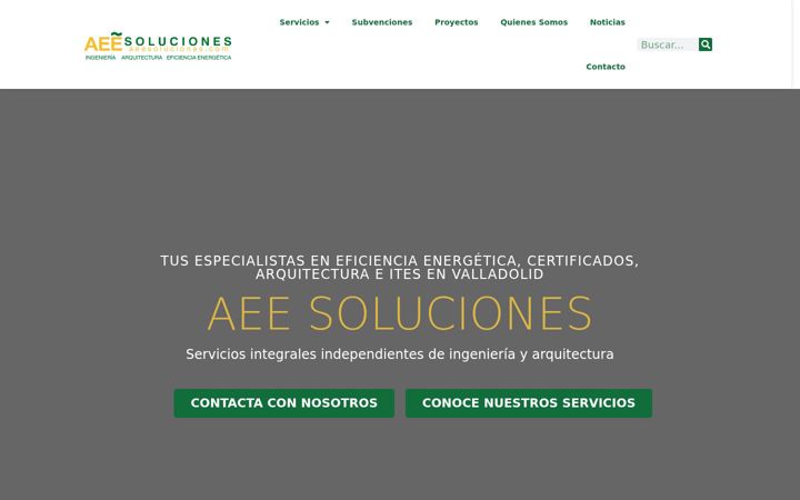 Screenshot of aeesoluciones.com