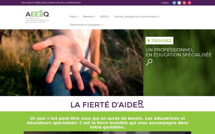 Screenshot of aeesq.ca