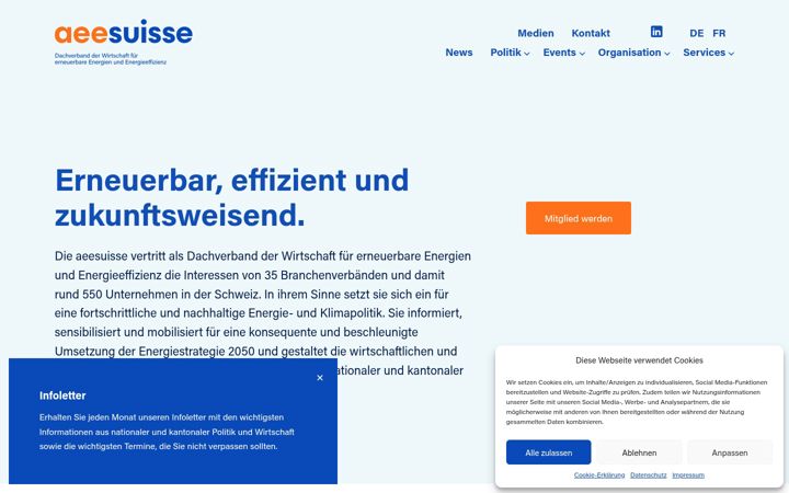 Screenshot of aeesuisse.ch