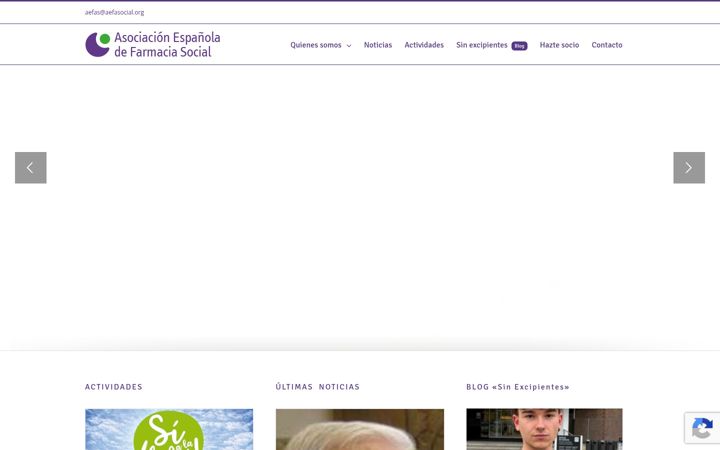 Zrzut ekranu aefasocial.org