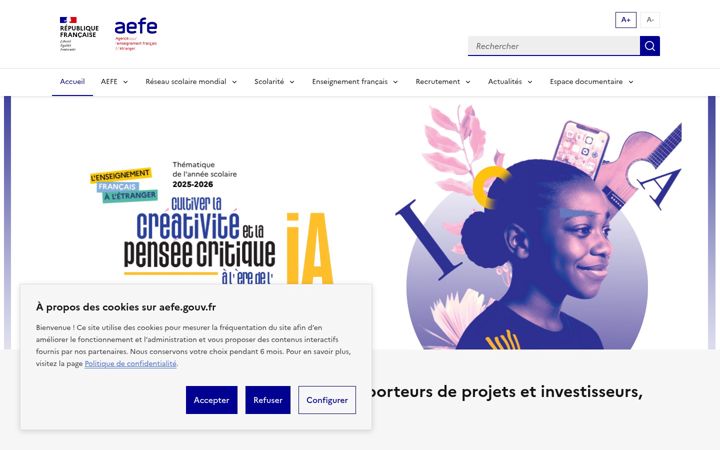 Screenshot of aefe.fr