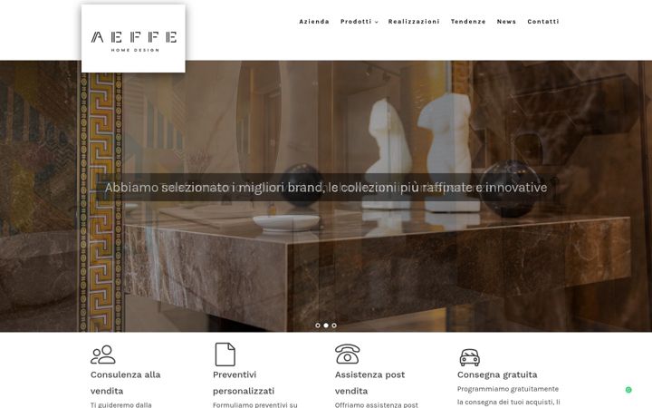 Screenshot of aeffehome.design