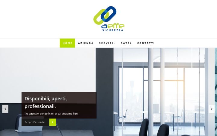 Screenshot van aeffesicurezza.com