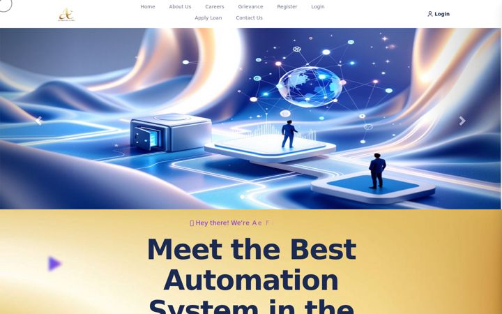 Screenshot van aefinancialglobal.com