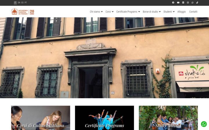 Screenshot of aefirenze.it