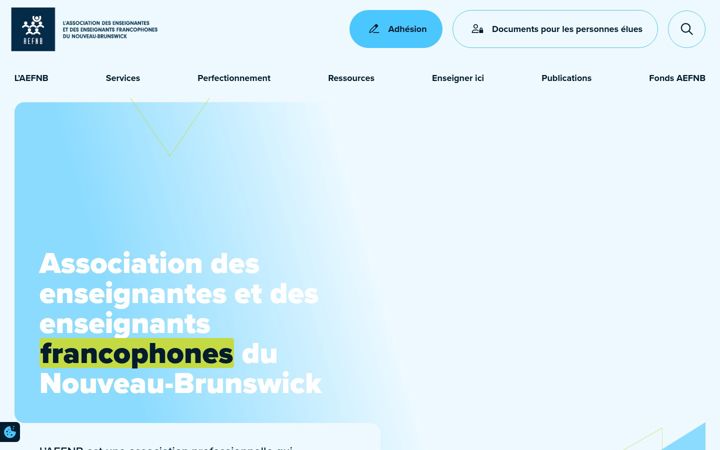 Screenshot of aefnb.ca