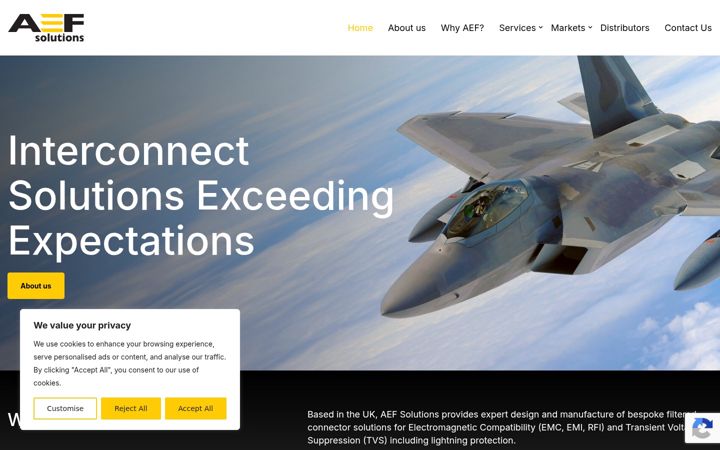 Screenshot of aefsolutions.com