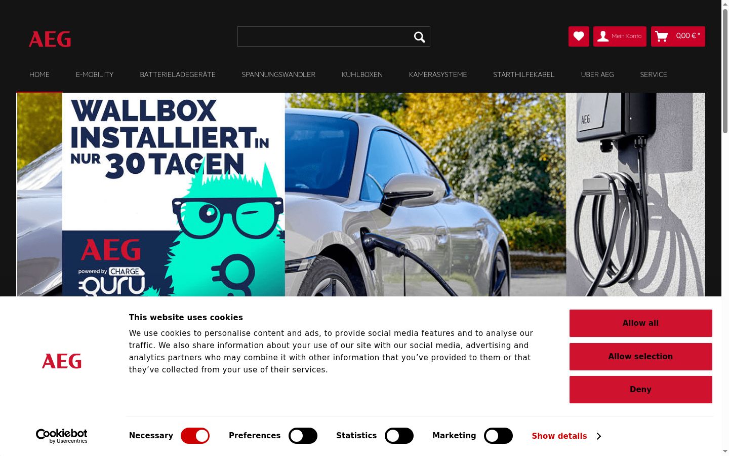 Screenshot van de toestemmingsbanner zoals getoond vóór enige interactie