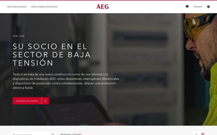 Screenshot of aeg-bajatension.es