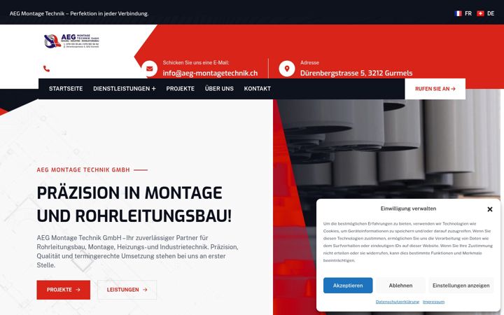 Screenshot of aeg-montagetechnik.ch