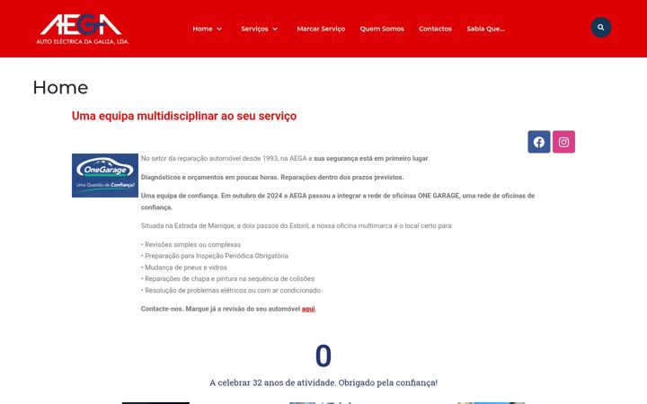 Screenshot of aega.pt