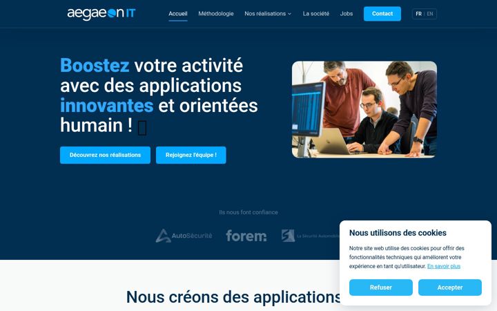 Skärmbild av aegaeon-it.com