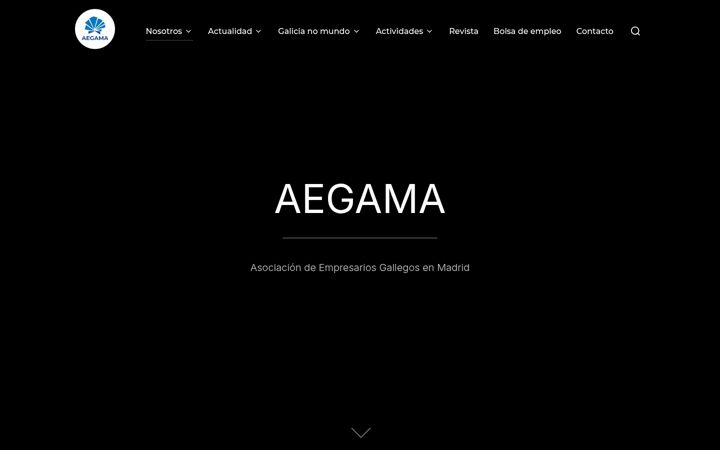Skärmbild av aegama.com