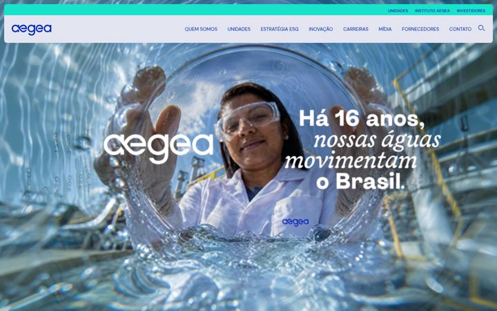 Screenshot of aegea.com.br