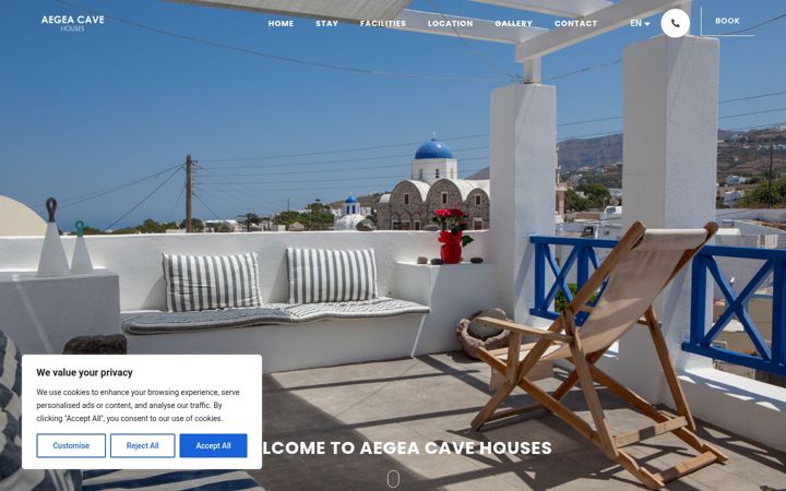 Zrzut ekranu aegeacavehouses.gr