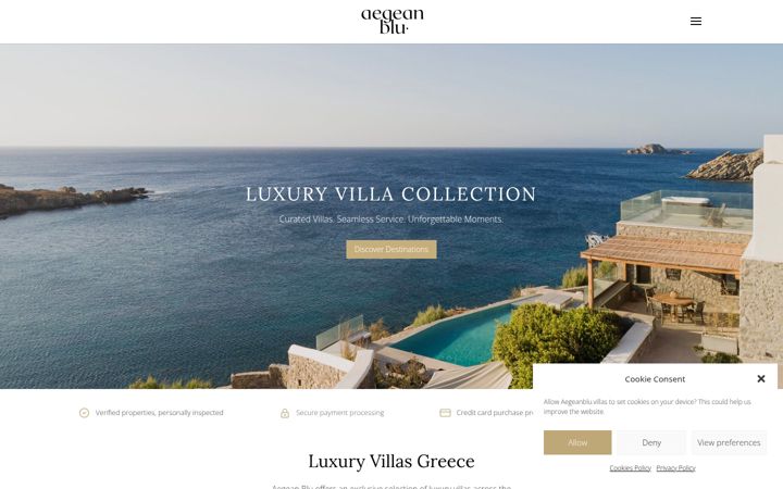 Zrzut ekranu aegeanblu.villas