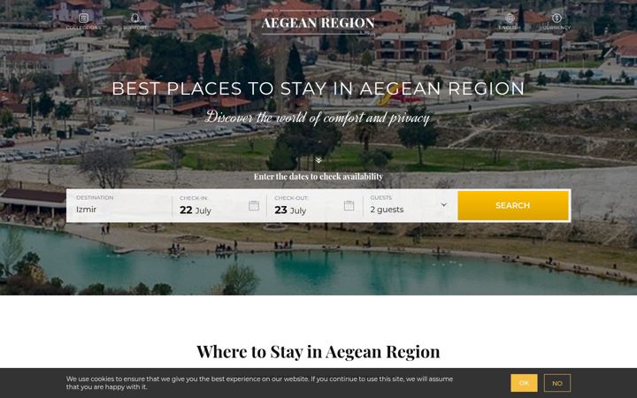 Ekrano kopija aegeanhotels.net