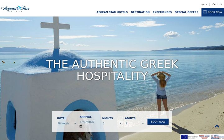 Screenshot of aegeanstar.com