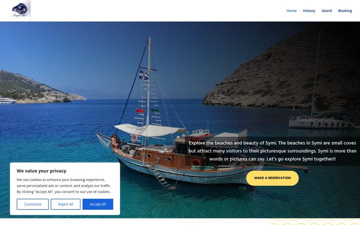 Screenshot of aegeanstarsymi.com