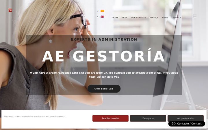 Screenshot of aegestoria.es