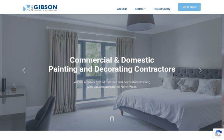 Snímek obrazovky aegibson.co.uk
