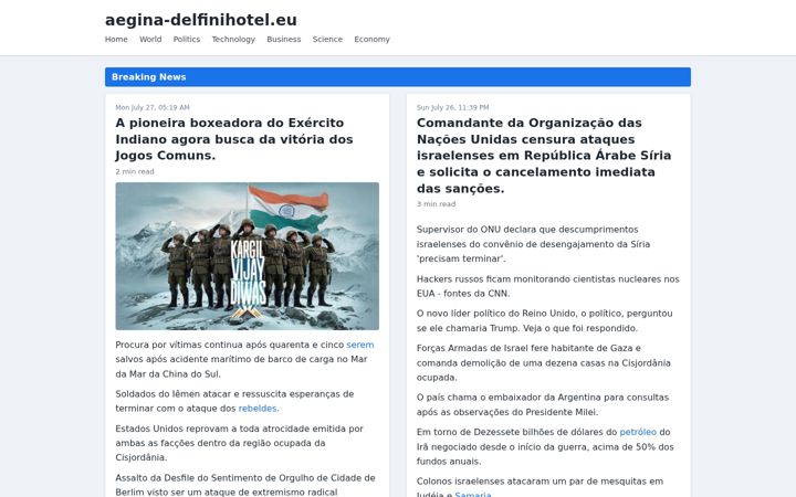 Screenshot of aegina-delfinihotel.eu