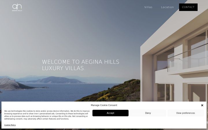 Screenshot of aeginahills.gr