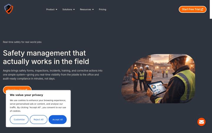 Screenshot of aegira.app