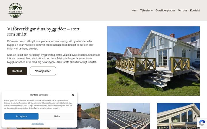 Screenshot of aegirbygg.se
