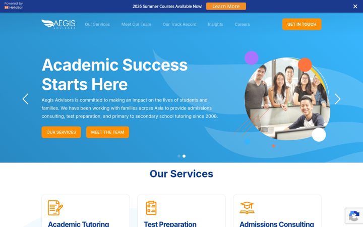 Screenshot of aegis-advisors.com