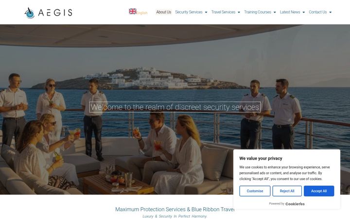 Screenshot of aegis-maritime.com
