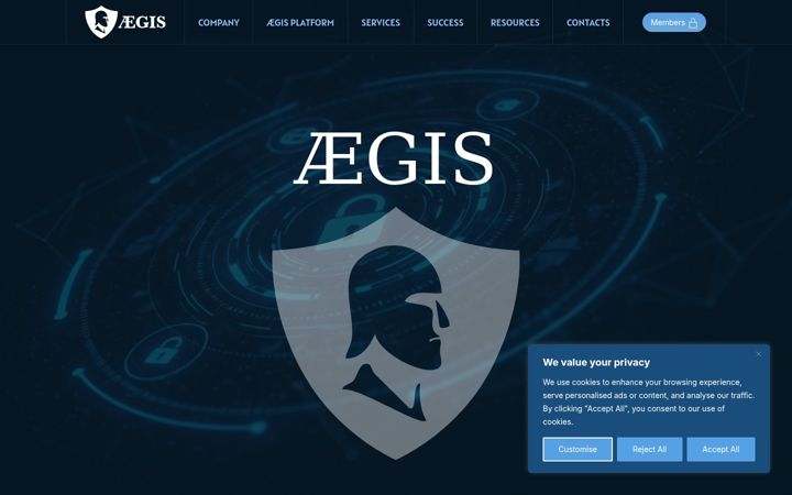 Screenshot of aegis-ot.com