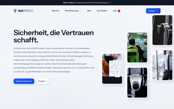 Screenshot of aegis-protect.de