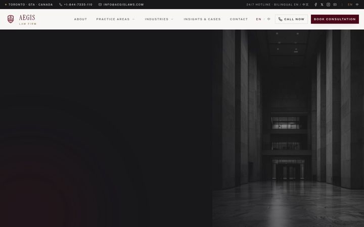 Screenshot ta' aegislaws.com