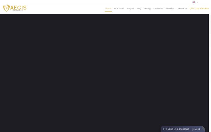 Screenshot of aegisprivatevaults.com