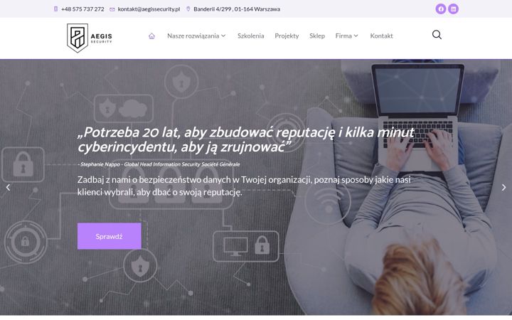 Screenshot of aegissecurity.pl