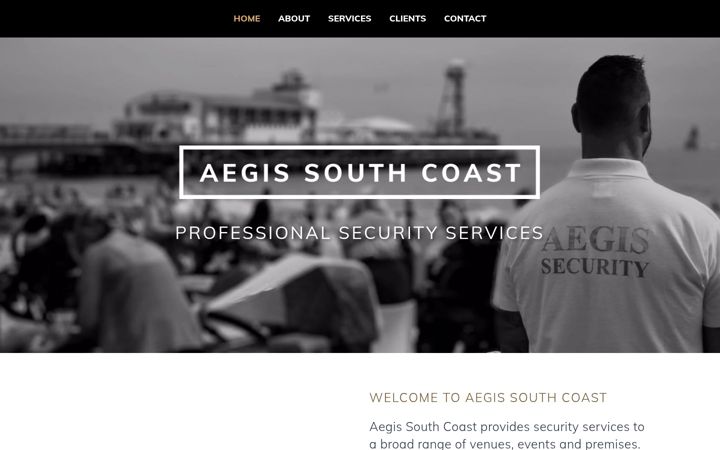 Screenshot ta' aegissouthcoast.com