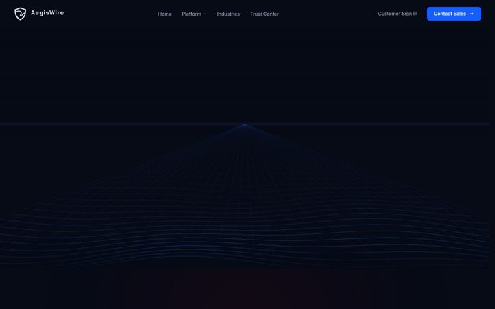Screenshot of aegiswire.com