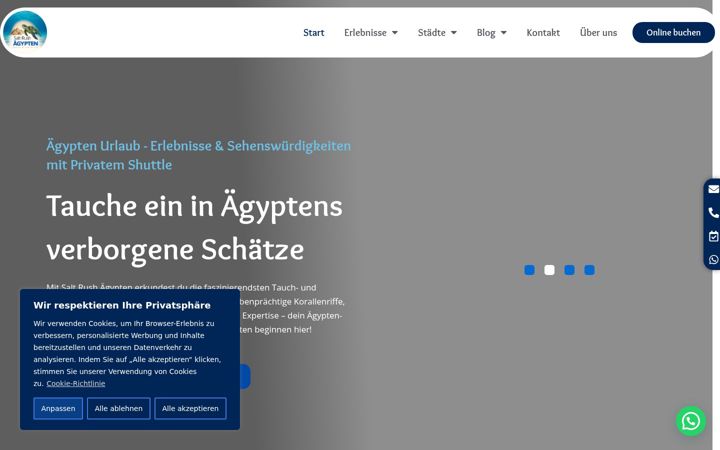 Skærmbillede af aegypten-erleben.com