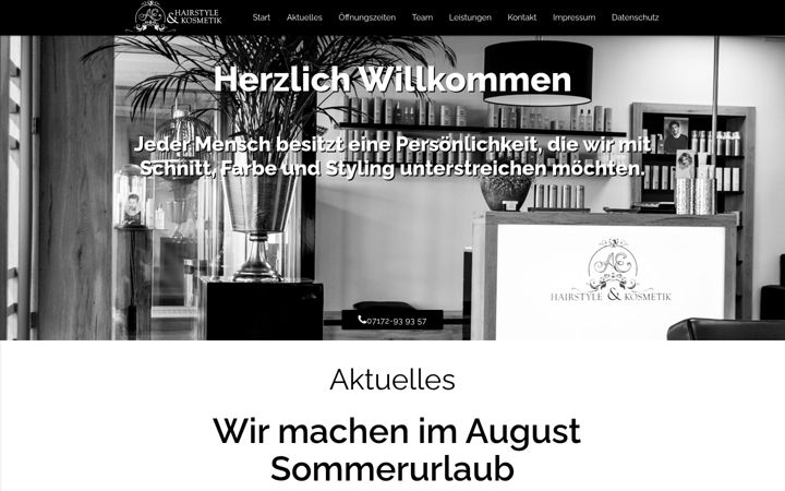 Screenshot of aehairstyle.de