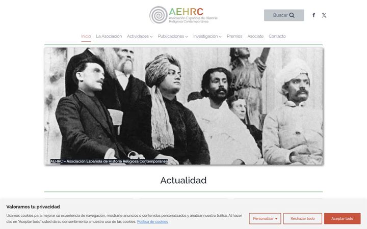 Snímek obrazovky aehrc.es