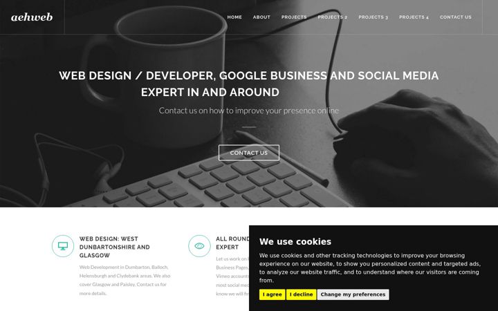 Screenshot of aehweb.co.uk