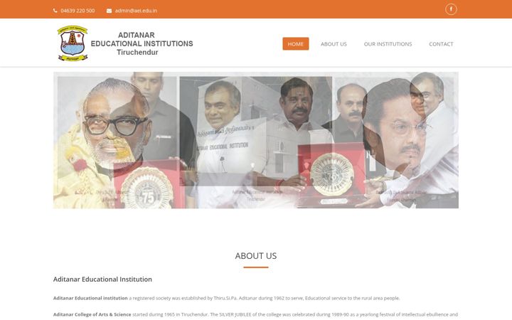 Screenshot of aei.edu.in